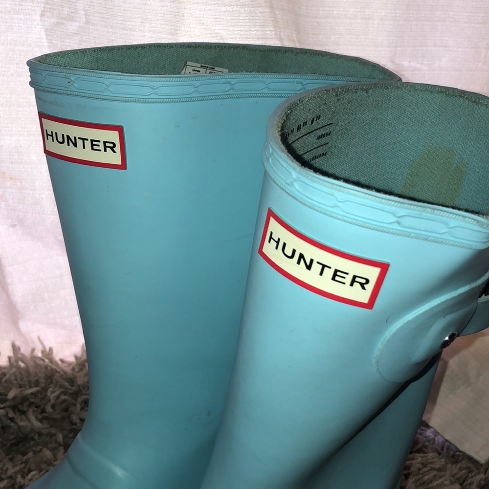 Hunter Women's Original Short Rain blue in color size 11 rubber boots sp… - Picture 5 of 12